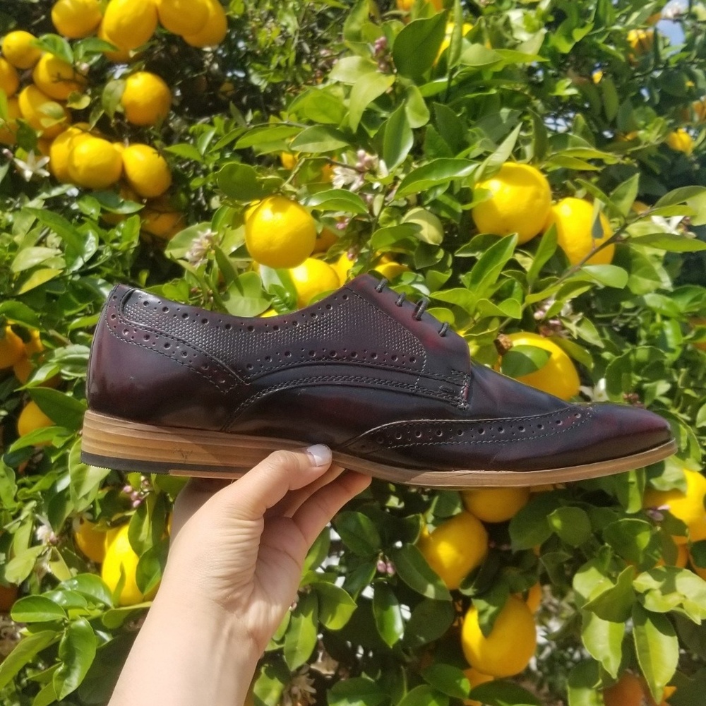Oxford Brogue Shoes in Oxblood